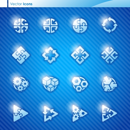 Abstract geometrical icons. illustration.のイラスト素材
