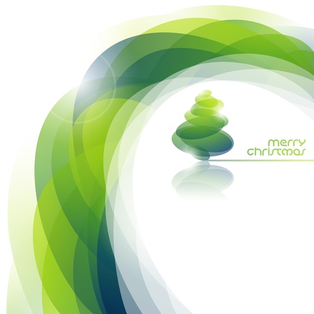Abstract background with shiny christmas tree. Vector illustration.のイラスト素材