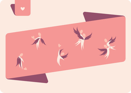 Winged human figures. Vector logo template set. Elements for design.のイラスト素材