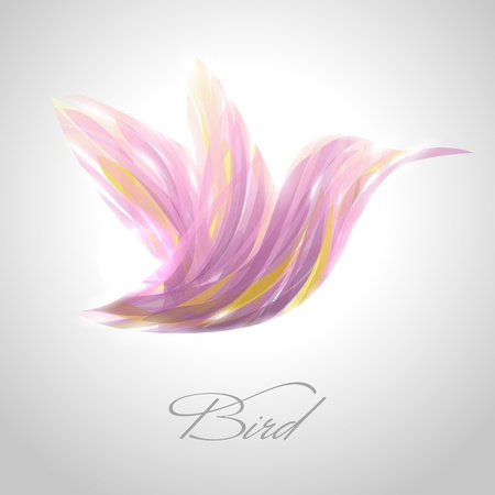 Shiny lavender striped hummingbird. のイラスト素材