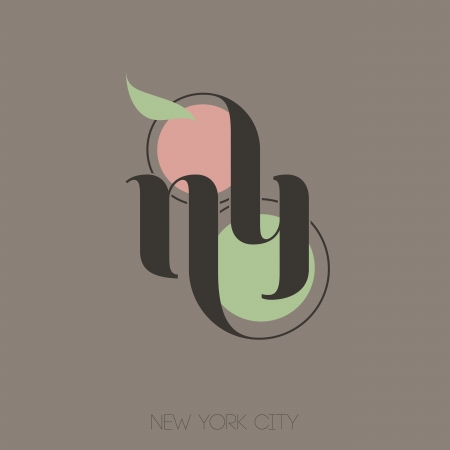 New York City hand lettering - Vector illustrationのイラスト素材