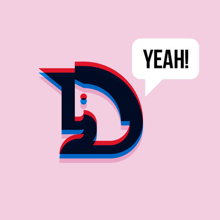 Unicorn saying yeah. 3d effect character with expressive interjection in speech bubble