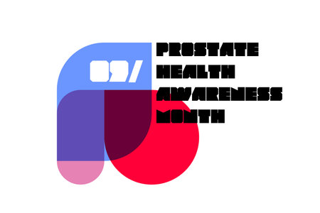 Minimalistic poster or banner of prostate health awareness month