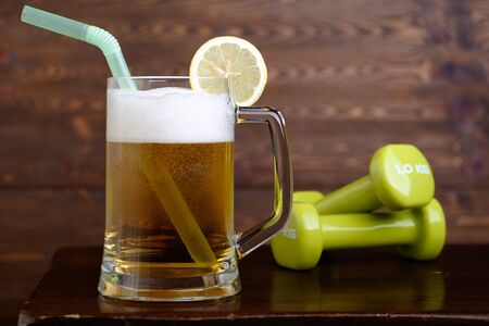 Fitness Health beerBeer and fitness the best combination for health.の写真素材