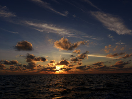Sunset in the Maldivesの写真素材
