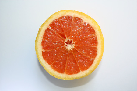 Beautiful grapefruit on a clear white background.の写真素材