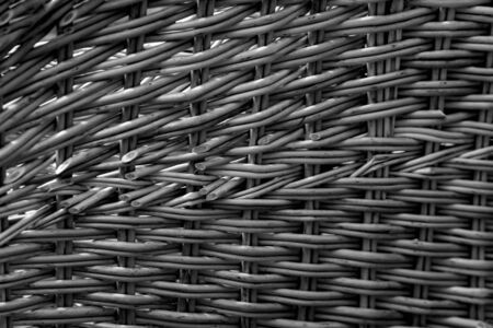 Lots of new wicker baskets. Shallow depth of field. The background is blurred.の写真素材