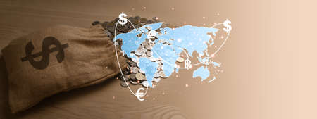 The concept of installment and savings, investment, Interest Calculation, Taxation, saving, and planning concept.の写真素材