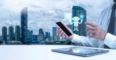 Bi Business Intelligence, Ai Artificial Intelligence,machine learning, concept of digital marketing...