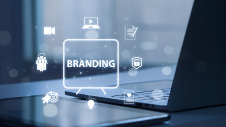 Concept for a rebranding approach. brand management and marketing. reevaluates marketing tactics with the goal of creating a new name, , or design. updating the brand's appearance and atmosphere.の写真素材