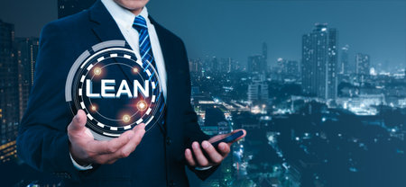 Industrial process optimization using lean six sigma, keizen, and DMAIC approach. Agile production methods. uniformity and quality.の写真素材