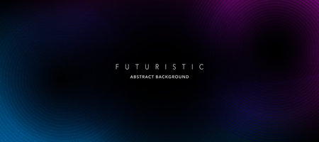 Abstract lines of future technology over a light-effect background. glowing lines in circles. This is a contemporary gradient geometric line design in pink and blue. template for aのイラスト素材