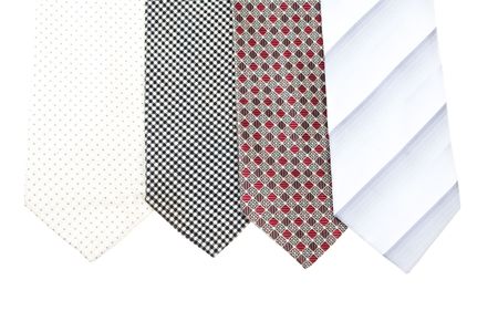 The set of ties isolated on a white backgroundの写真素材