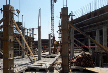 Work in progress on the construction site in the summer - buildの写真素材