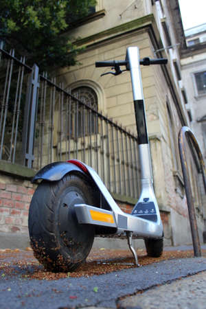 Go around the city with an electric scooter - new fashionの写真素材