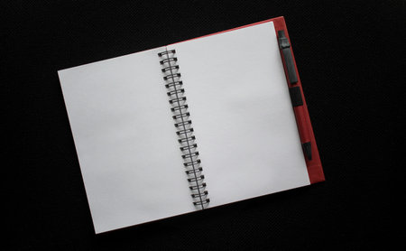 Blank pages of a new book
