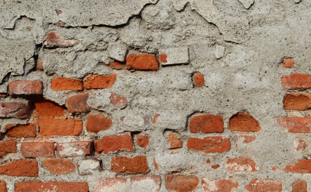 Brick wall - Vintage and damaged