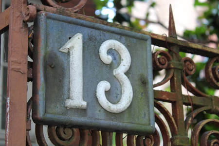 The number 13 that brings good luckの写真素材