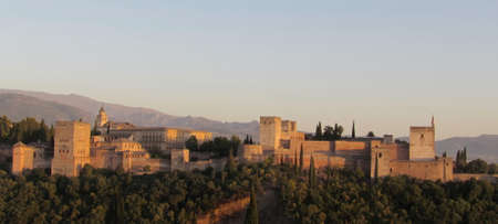 Medieval castle in Spain, named Alhambraのeditorial素材