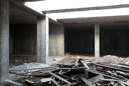 Work in progress on the construction site in the fall - businessの写真素材