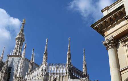 Milan Cathedral on a Spring dayの写真素材