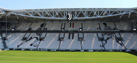 Turin, Italy - February 13, 2020 - Juventus stadium empty - football match in the timeのeditorial素材