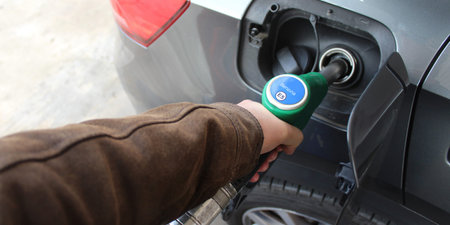 Refuel your self - service car in autumn