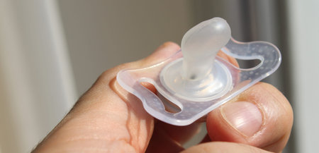Pacifier of a silicone newborn