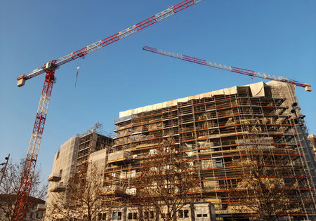 Work in progress on the construction site