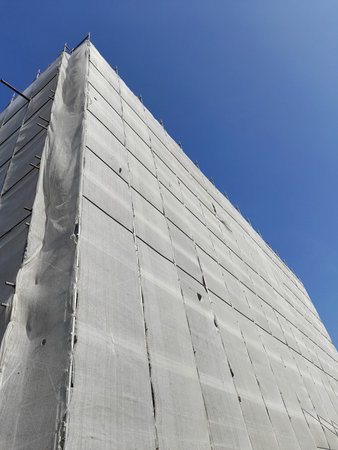 Work in progress on the construction site in the city