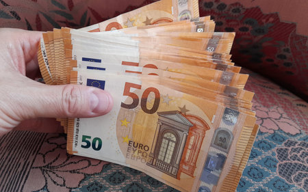 Banknotes of 50 euros - wealth