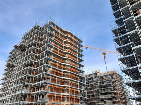 Construction work in progress in the city