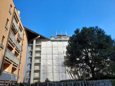 Construction work in progress in the cityの写真素材