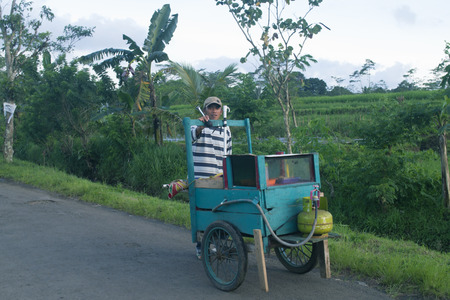 Food Seller Street in Indonesianのeditorial素材
