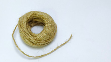 Hemp rope isolated on white background
