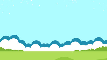 Natural scenery cartoon images, suitable for children's contentの写真素材