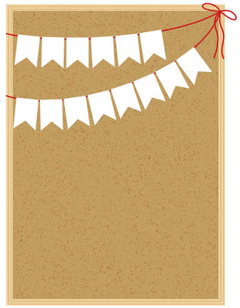 You can put letters in garlands or paste notes and messages on corkboardsのイラスト素材