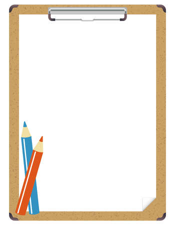 Cork plate, message board, colored pencil, binderのイラスト素材