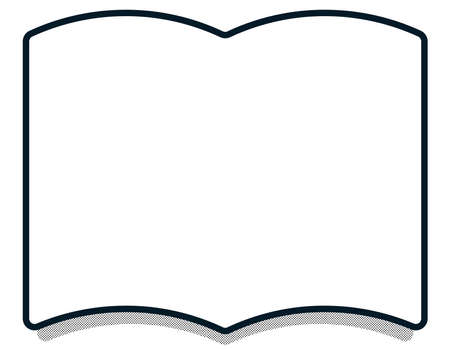 Simple monochrome frames for books, notebooks and booksのイラスト素材