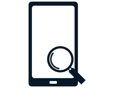 Simple frame for smartphones, tablets and magnifying glassのイラスト素材