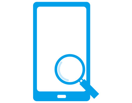 Simple frame for smartphones, tablets and magnifying glassのイラスト素材