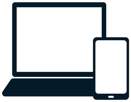 Simple monochrome frame for smartphones, tablets and PCsのイラスト素材
