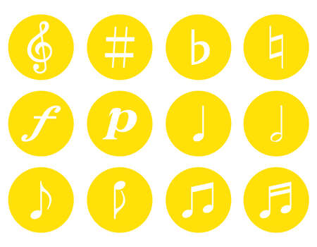 Various symbol sets of musicのイラスト素材