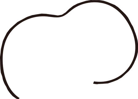 Hand-drawn monochrome simple line art calloutのイラスト素材