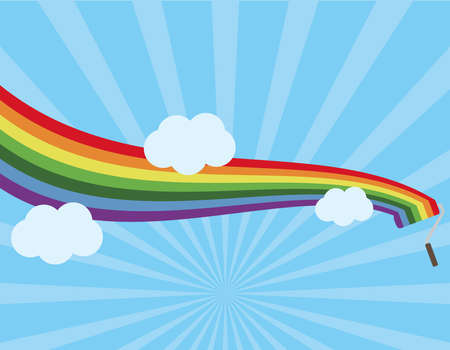 Rainbow Paint Paint Intensive Line Background Wallpaperのイラスト素材