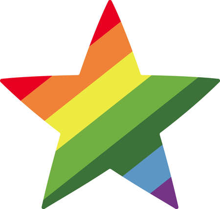 Rainbow Rainbow Star Iconのイラスト素材