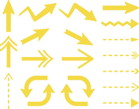 Arrow Yellow Type Setのイラスト素材