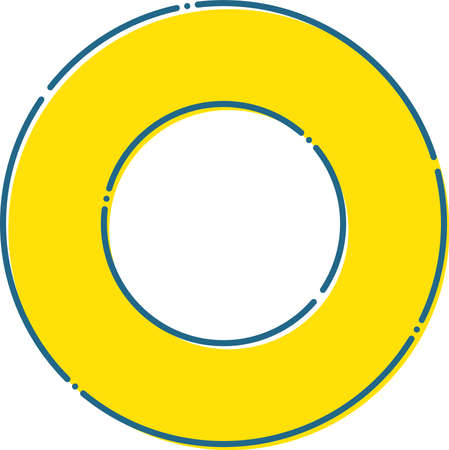 Round mark with a yellow edgingのイラスト素材