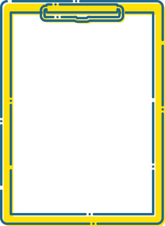 Illustration of a simple yellow vertical binderのイラスト素材