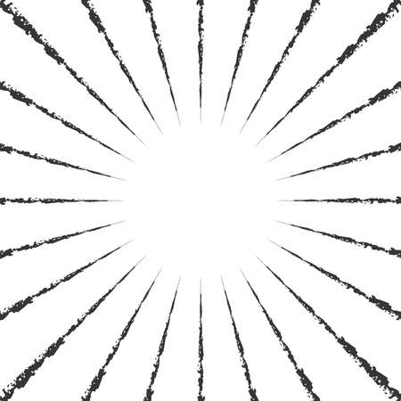 Hand-painted faint monochrome concentrated line frameのイラスト素材